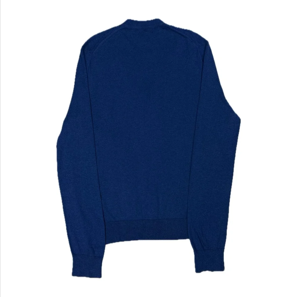 Banana Republic silk cashmere blend blue knit v neck cardigan sweater men large
